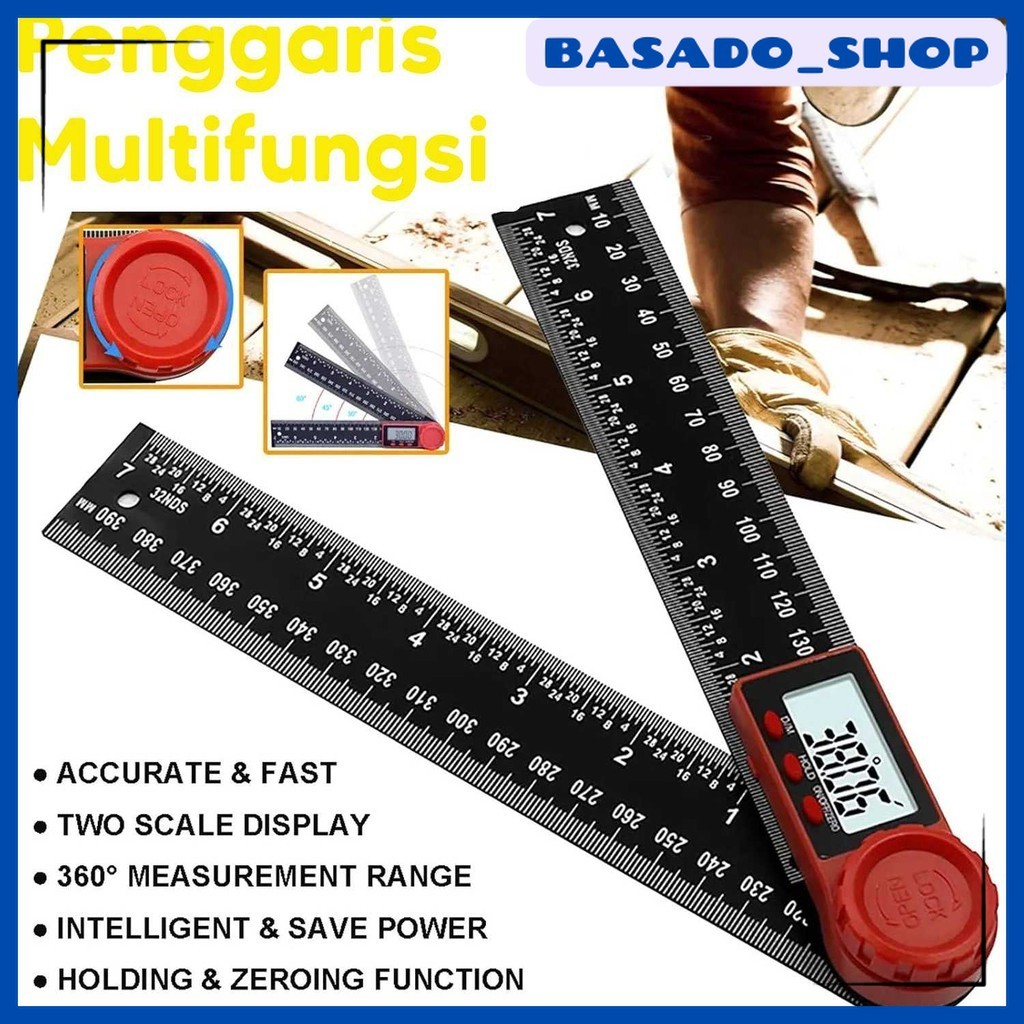 

Penggaris Multifungsi Adjustable Angle Ruler Set 200mm - INU24
