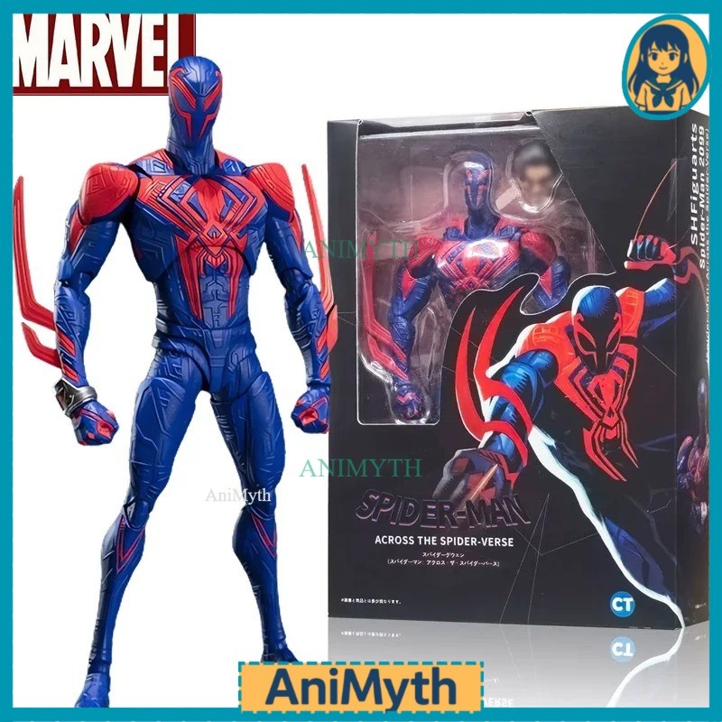 Action Figure Shf Spider-Man 2099 Biru Across The Spider-Verse SHFiguarts Spiderman