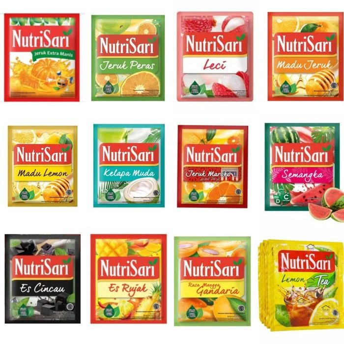 

Nutrisari - Minuman Serbuk Aneka Rasa - 1 Renceng Isi 10pcs