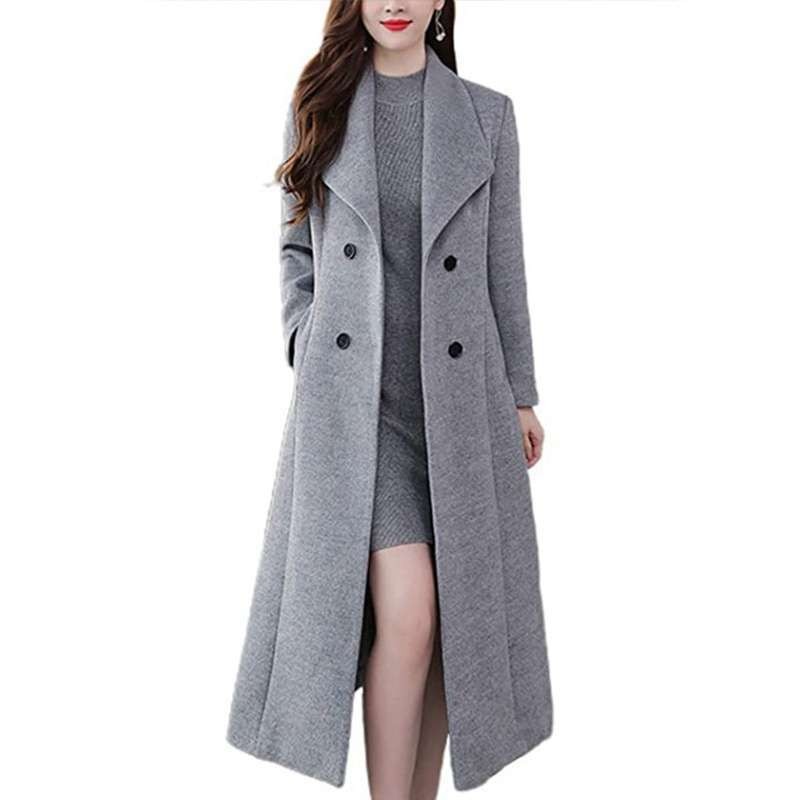Jas hitam wanita/Blazer wanita korea style/panjang coat premium bahan Flece