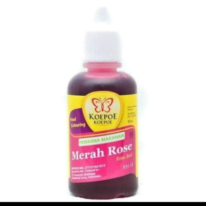 

Koepoe Koepoe Pewarna Hitam dan Merah Rose 30 Ml