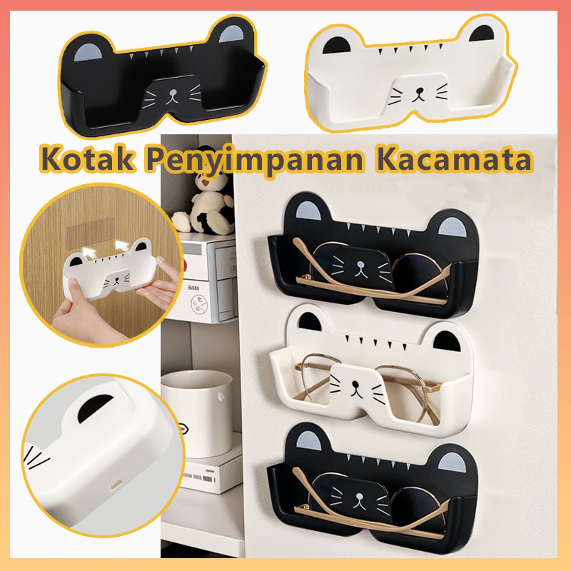Rak Kacamata Kartun Gantung Dinding Kotak Penyimpanan Kacamata / Rak Penyimpan Kacamata Multifungsi 