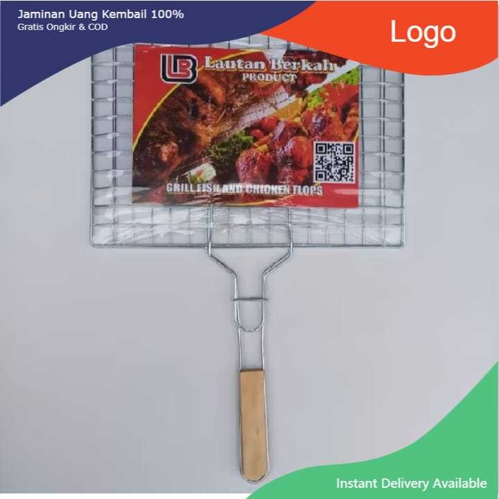 Panggangan Ikan Jumbo Jepit Stainless Jepitan Panggang / Penjepit Ikan Bakar Stainless