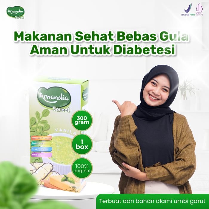 

AMANDIA SEREAL UMBI GARUT 1 BOX Isi 300 Gram/10 Sachet