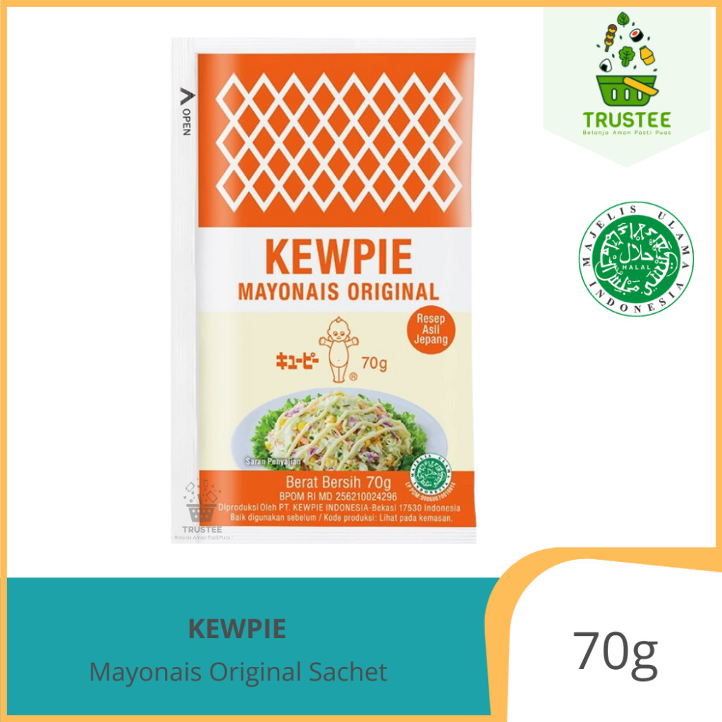 

Kewpie Mayonaise Original 70gr Mayo Mayonnaise Mayonais Sachet