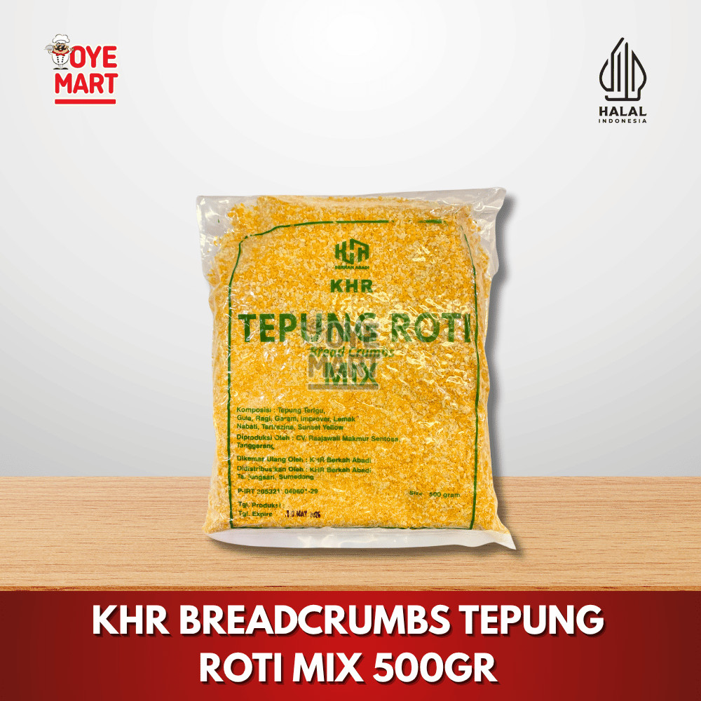 

KHR BREADCRUMBS MIX 500GR / TEPUNG PANIR / TEPUNG ROTI