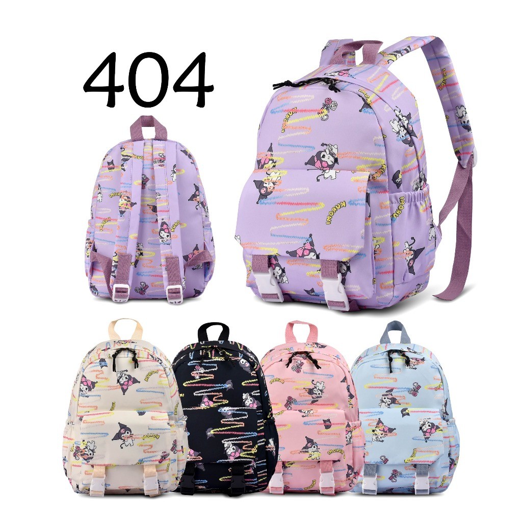 History Bags Surabaya-Tas Ransel Anak TK Kuromi 404 Tas Backpack Sekolah Tas Anak Perempuan-Tas Kuro