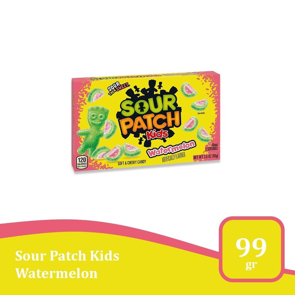 

Sour Patch Watermelon 3.5 oz - permen kenyal asam import USA
