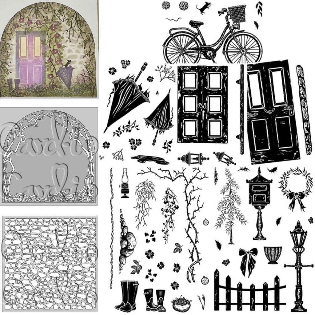 

Bicycle Pedals and Vintage Window Clear Stamps for DIY Making Card Scrapbook Craft Supplies Template 2025 Collection