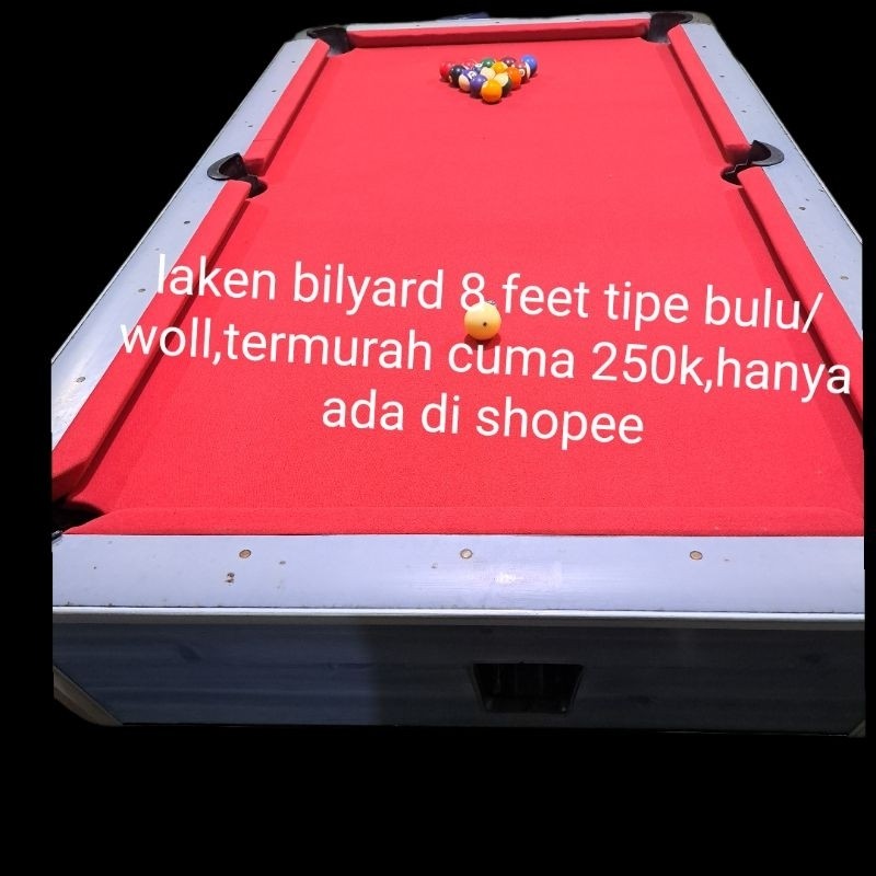laken bilyard 8 feet,karpet bulu kain wollCO