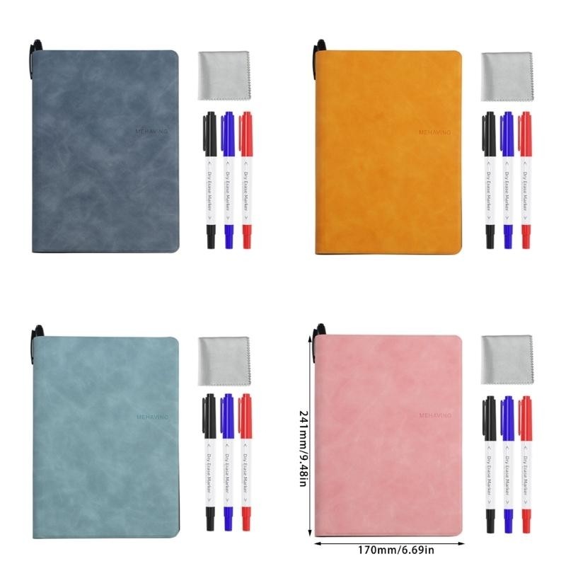 

Double-Side Whiteboard Notebook with Erasable Marker Small Desk Erasable Whiteboard for Small Group Instruction