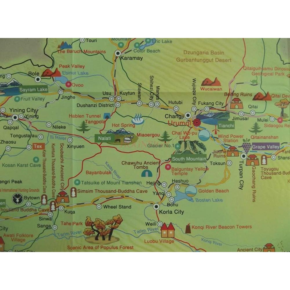 

Xinjiang Tourist Route Map (English Version)