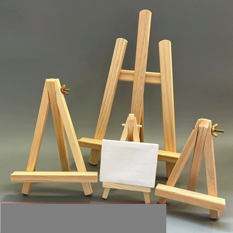 

Small easel Desktop wooden tripod Mini folding display stand Children's art oil painting easel
