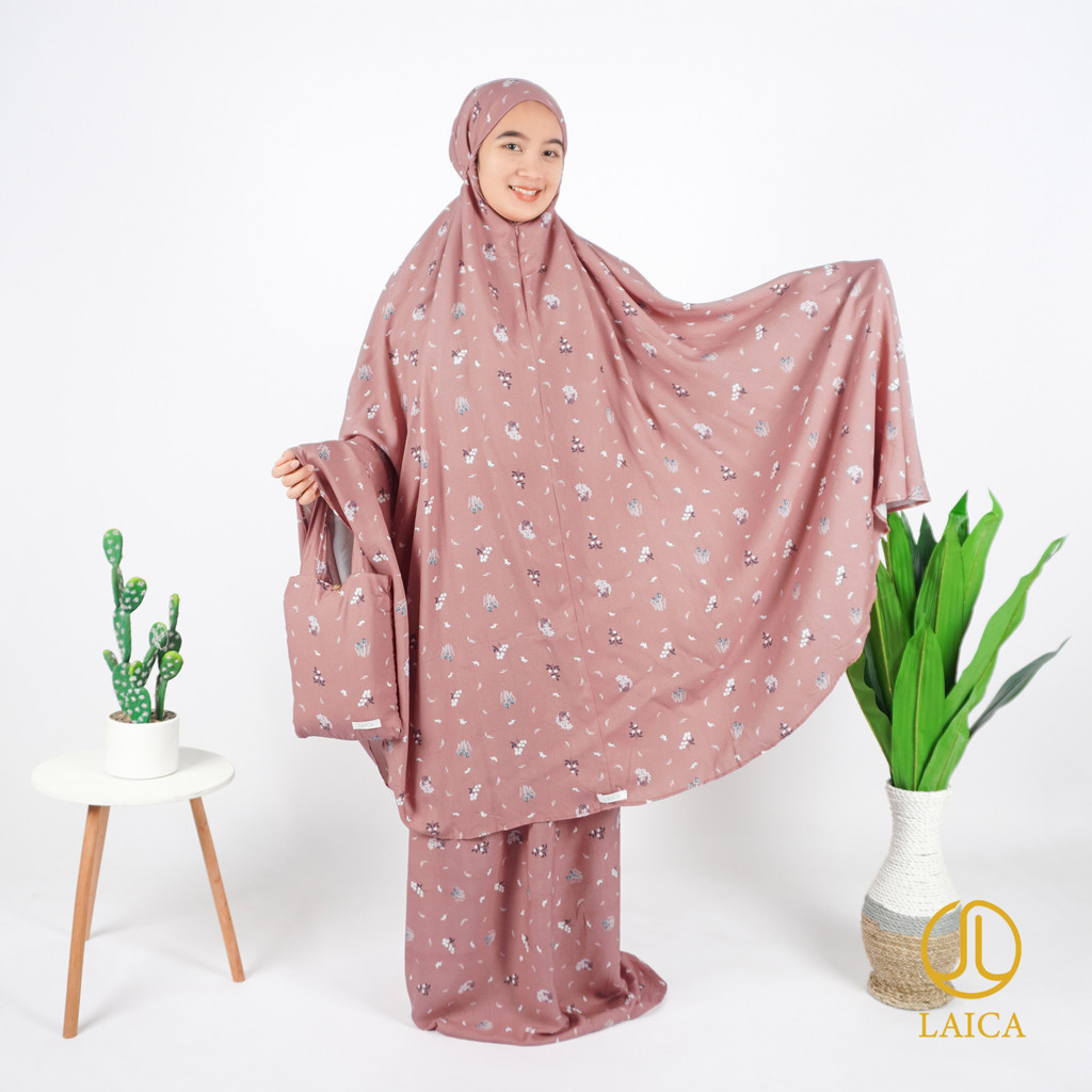 Mukena Laica Kombinasi Rayon Raveena 2in1 All Size