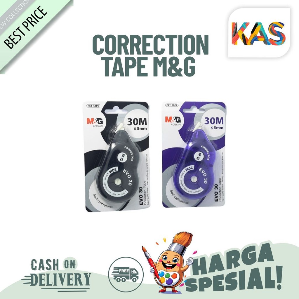 

Correction Tape M&G 30m x 5mm #ACT58371 Tip Ex Kertas Tipex Pita Evo 30 Jumbo - Satuan