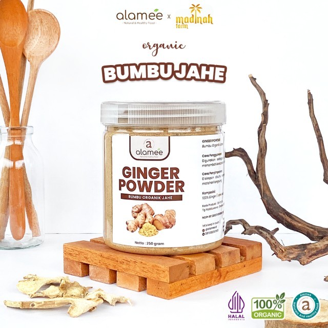 

ALAMEE Jahe Bubuk Ginger Powder Bumbu Dapur Instan Asli Murni Tanpa Gula 250gr madinah