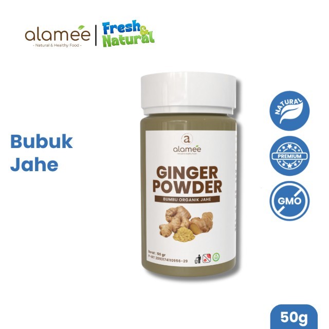 

ALAMEE Ginger Powder Jahe Putih Bubuk Minuman Herbal Bumbu Dapur Instan Botol Tabur 50g fresh and natural