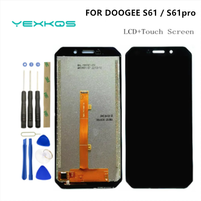 100% Test  al For DOOGEE S51 S61 LCD Display Screen + Touch Panel Digitizer For DOOGEE S61 Pro LCD D