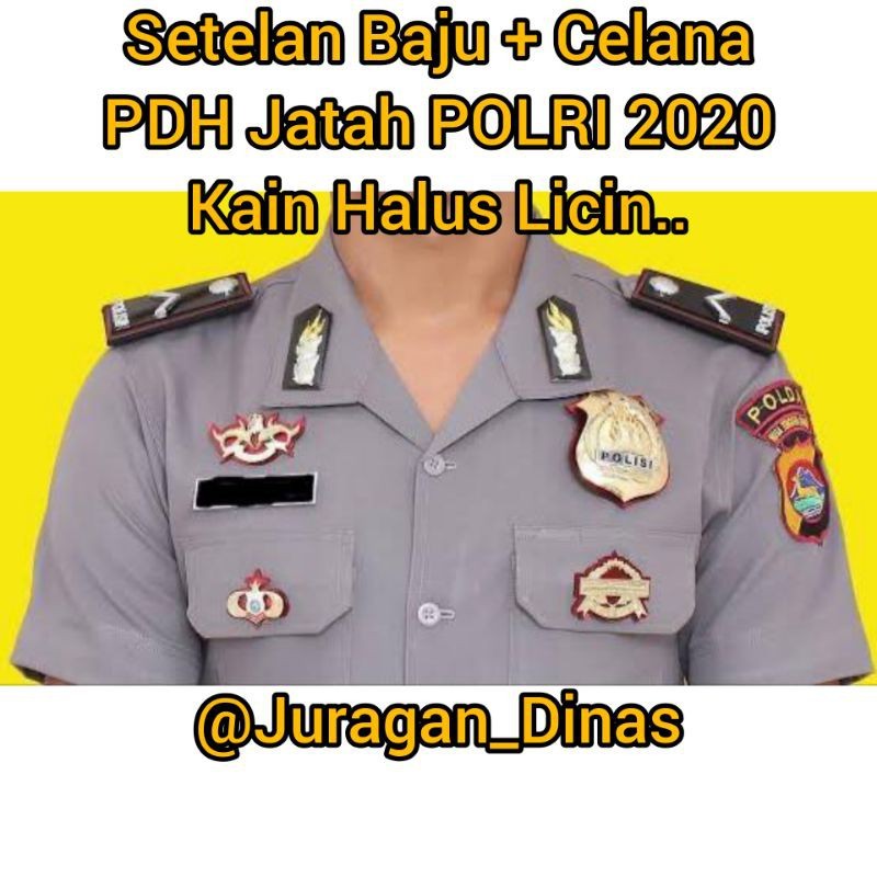 BAJU PDH JATAH POLRI  KAIN HALUS LICIN