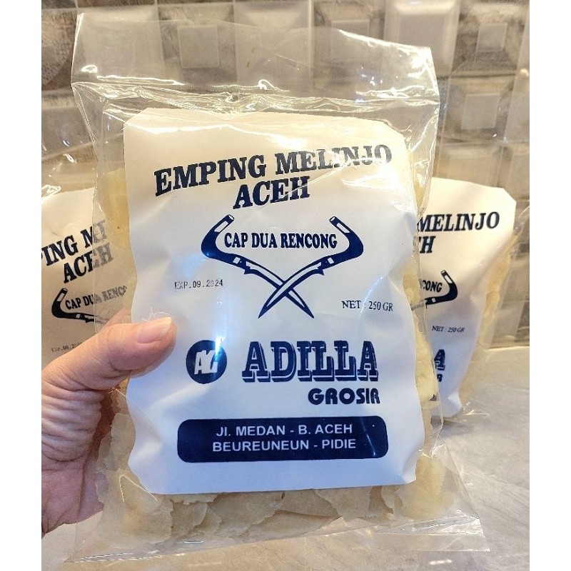 

Emping Melinjo Aceh Grade A Kemasan 250gr (adilla)