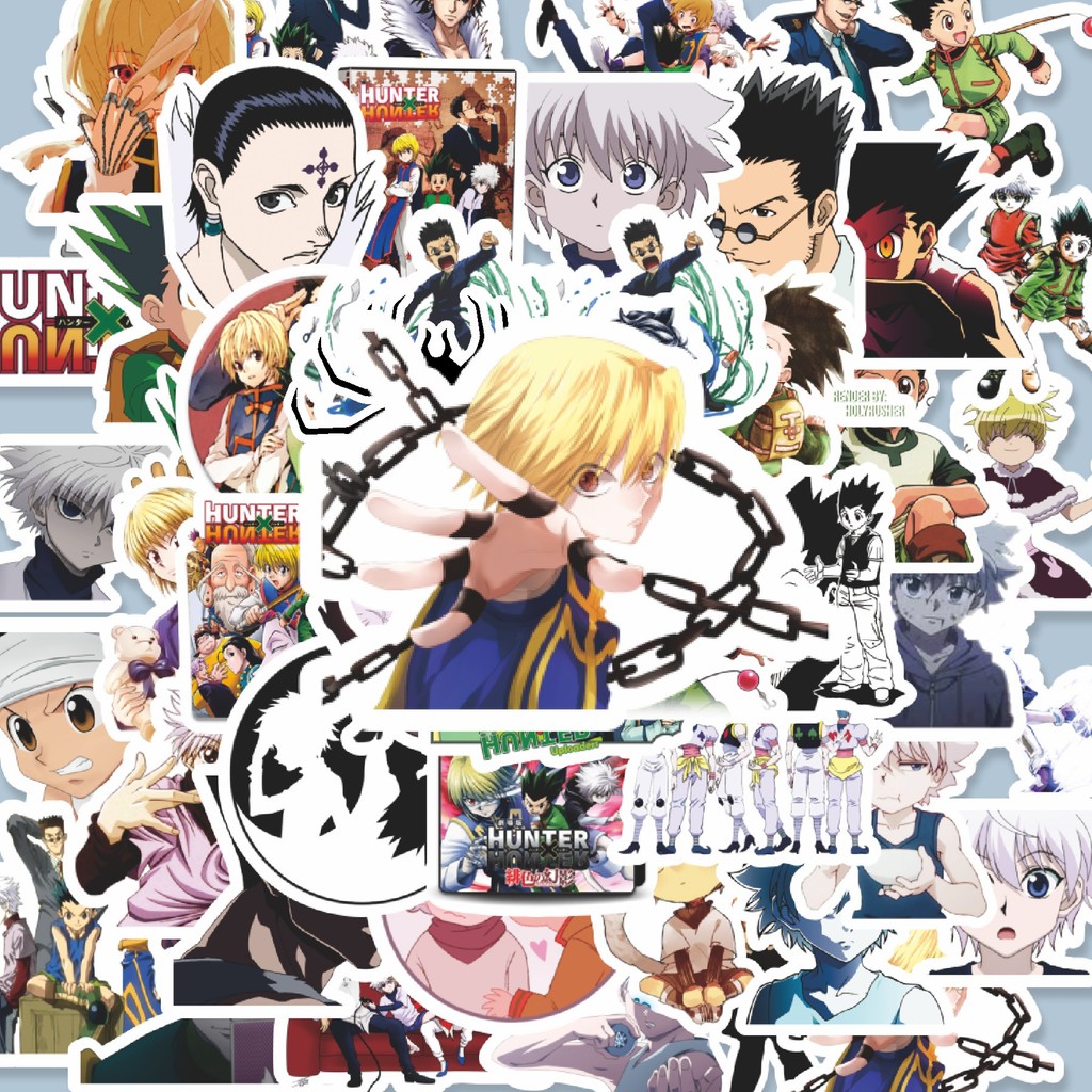 

100PCS Lucu Stiker Anime Hunter x Hunter Stiker Aesthetic Stiker Anti Air Stikers Berperekat Waterproof sticker decal buat Motor Helm Buku Journal Koper Casing HP Laptop Botol Minum Hadiah anak