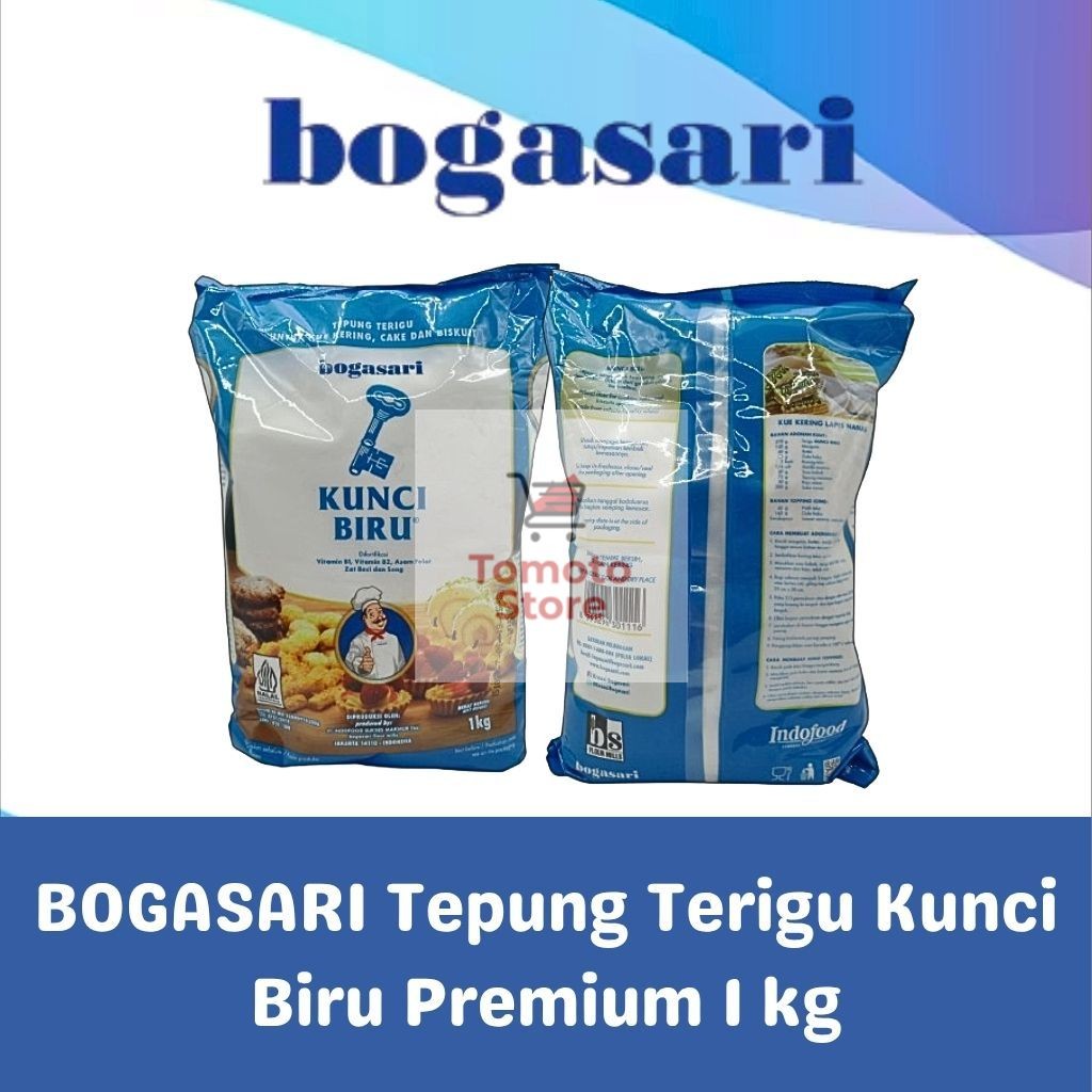 

✨ TOMOTOSTORE ✨ BOGASARI Tepung Terigu Kunci Biru Premium 1 kg