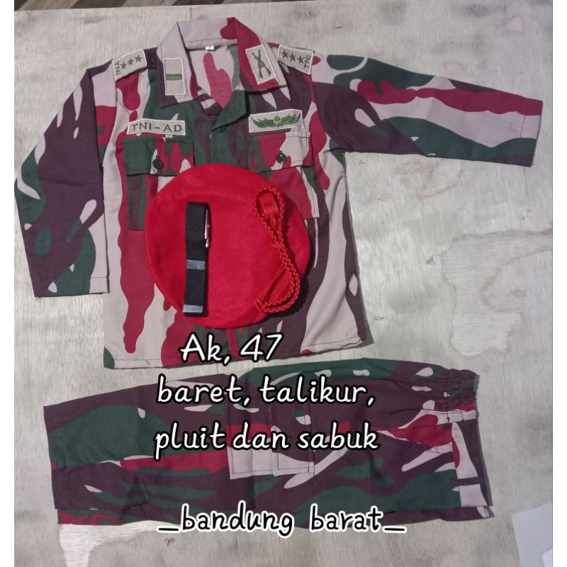 BEST SELLER BAJU LORENG ANAK/BAJU LORENG ANAK TENTARA SERAGAM ANAK TK PROPESI LAKI LAKI PEREMPUAN