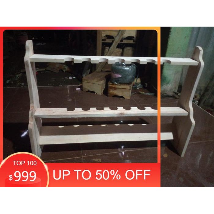 jagrak pancing isi 7 dari kayu jatimentah amplasan garap alus awet bos bk keris megantara gligir nom