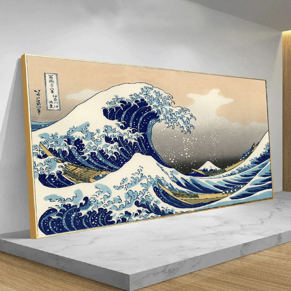 

Great Wave of Kanagawa Japan Ukiyo-e Vintage Canvas Painting Art Posters and Prints Wall Picture for Living Room Wall Art Decor