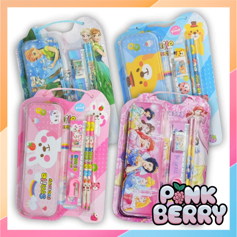 

PINK BERRY S6139 Set Alat Tulis 6 in 1 Stationery Set Souvenir Anak Fancy Set Anak Motif Karakter Lucu Paket Alat Tulis Sekolah