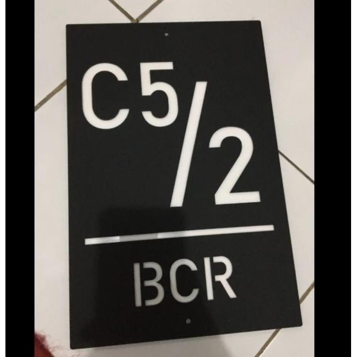 Papan Nomor Rumah Lampu LED Acrylic Hiasan Teras Rumah Akrilik - Tnpa LED 30x17