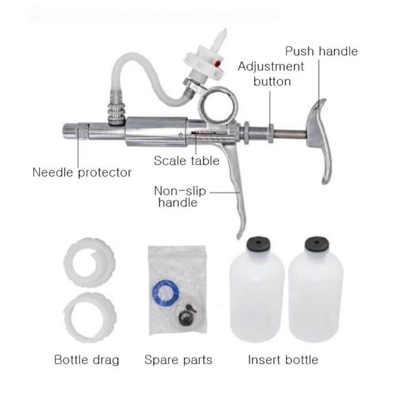 Alat Vaksin Hewan Alat Injeksi Vaksin Obat Peternakan Injeksi Obat vaksin unggas doc ayam bebek itik