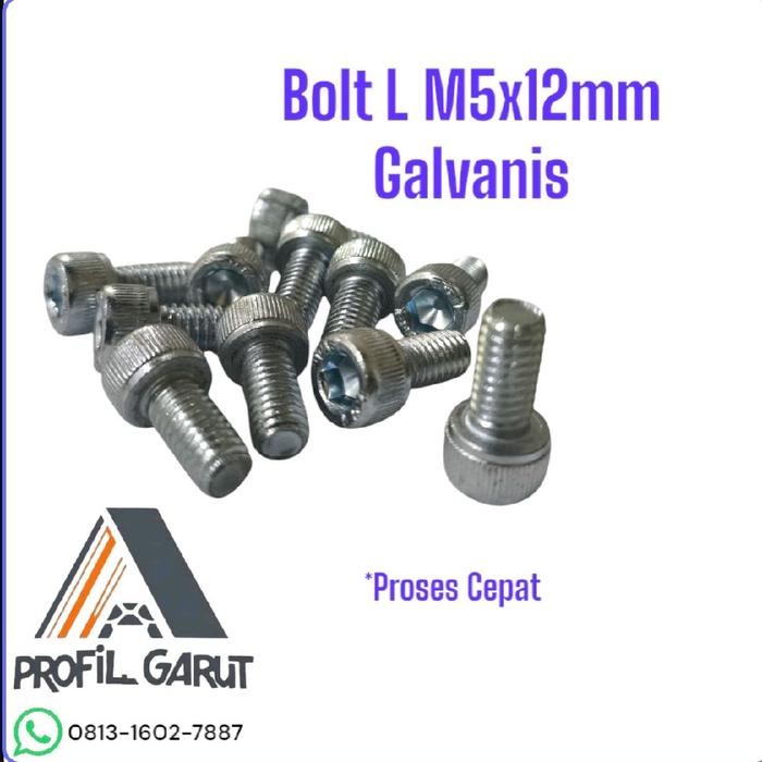 

Bolt L M5 x12mm Galvanis Per Pcs