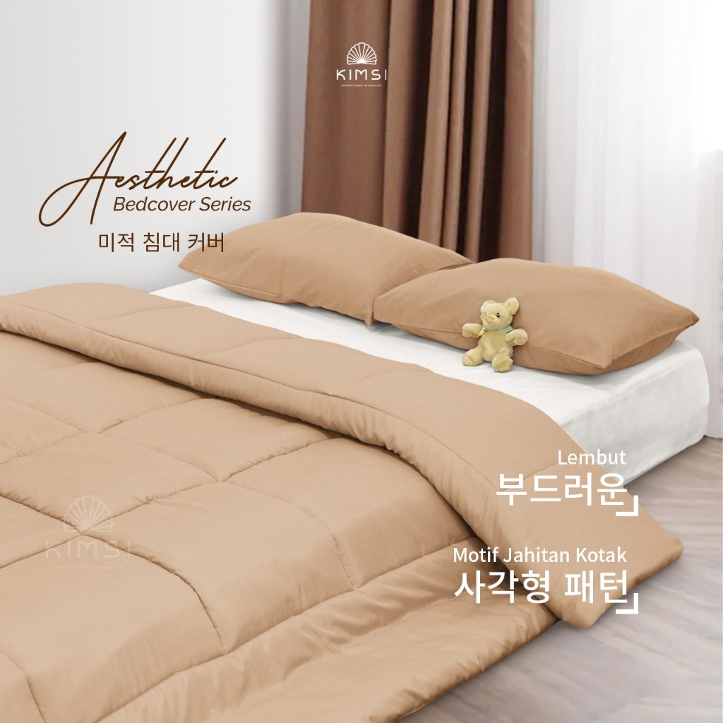 NEW PRODUK Bedcover Selimut Katun Korea Polos Premium Kimsi/Selimut Bedcover Polos