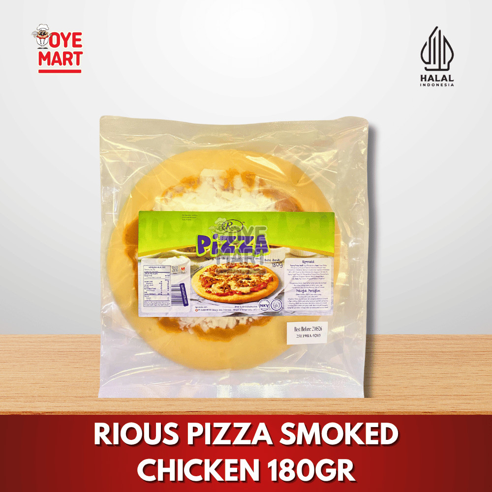 

RIOUS PIZZA SMOKED CHICKEN 180GR/PIZZA INSTAN
