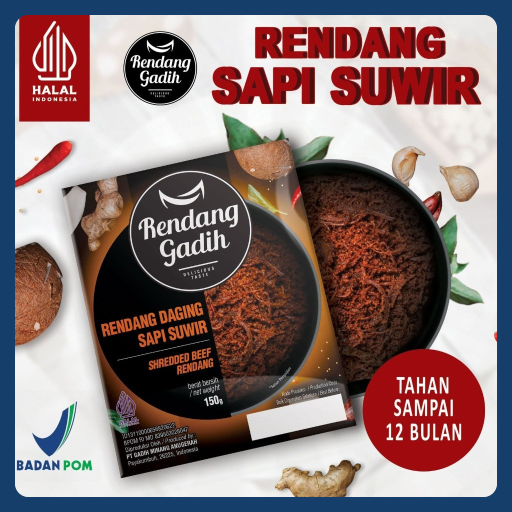 

Rendang Gadih - Rendang Daging Sapi Suwir 150 g