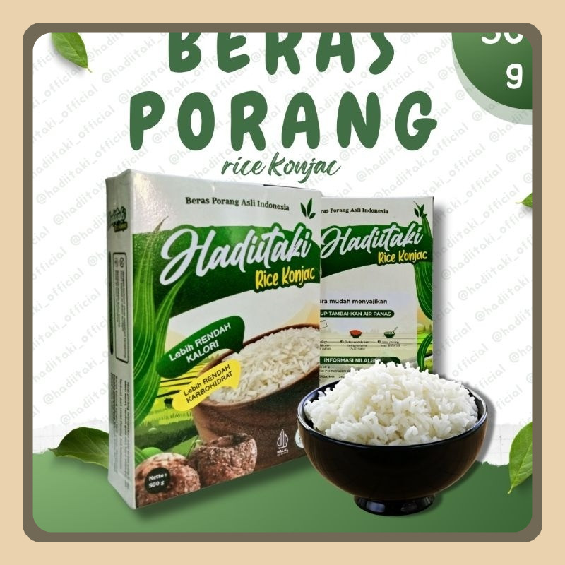 

HADIITAKI Beras Porang 500 Gram - Shirataki/Konjac Rice