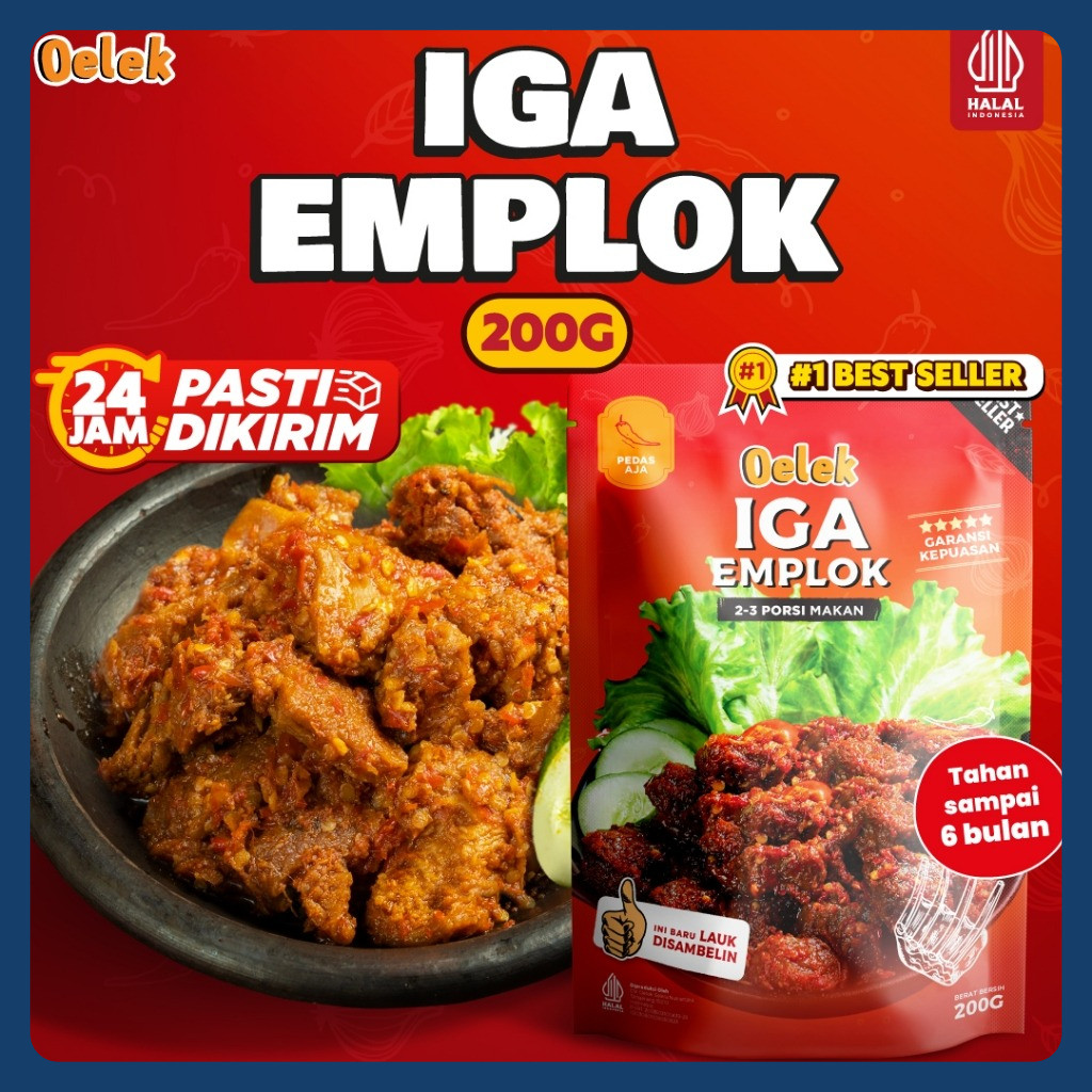 

Oelek Iga Emplok Oelek (200gr) / Iga Mercon / Iga Sambal / Oseng Iga
