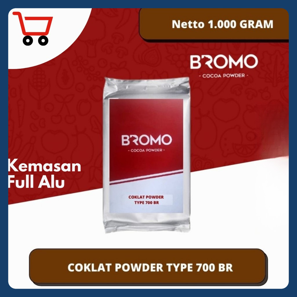 

BROMO Kakao Powder BR 700| Dark Coklat 100% ASLI Cocoa