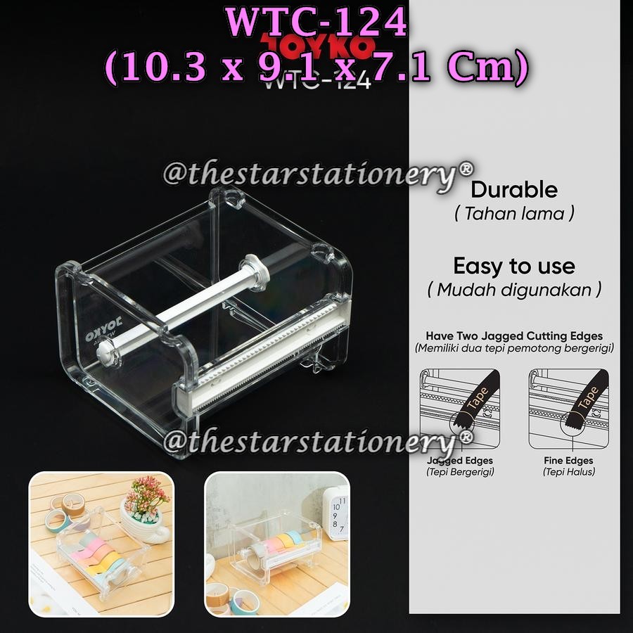 

(1 Biji) Washi Tape Cutter JOYKO WTC-124 Washi Tape Cutter Pemotong Pita Perekat WTC-124 (1 Biji)