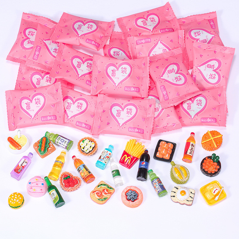

Random Style Bag Miniature Food Toy Mini Model Toys Simulation Supermarket Snacks Drinks Wine Bottles Jewelry Small Ornaments