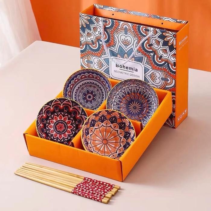 Littleapple_o [ HAMPERS DAN SOUVENIR ] Mangkok Piring set premium peralatan makan / Mangkok set kera