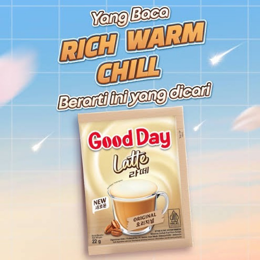 

[Kopi] Good Day Latte Original Sachet 22gr Satuan