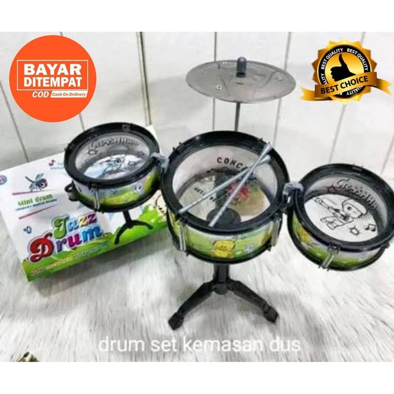 

( BISA COD ) PROMO Mainan Jazz Drum Set Lokal / Mainan Anak Alat Musik Mini Drum / mainan edukatif anak Murah / Mainan Anak Laki Laki / Mainan Anak Perempuan SNI Murah