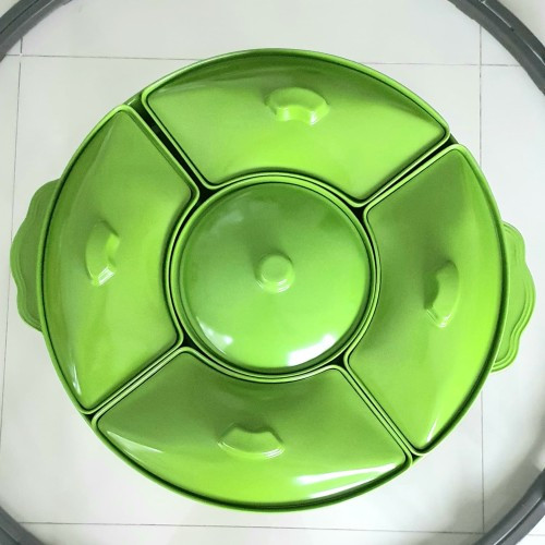 Piring Saji lauk Prasmanan Putar Serbaguna Set Melamin Unca M8000