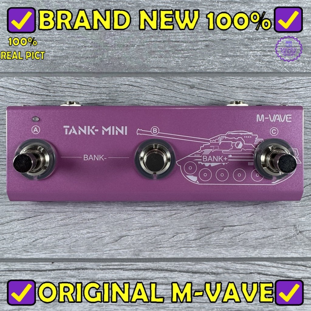Efek Gitar M-VAVE TANK-MINI Multi Effects Intelligent Processor Pedal Multi Efek Bluetooth Portable 