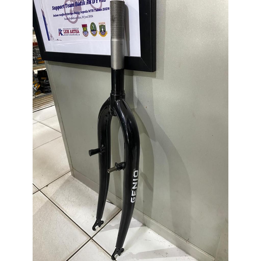 Genio Fork Rigid 26" Standard 25.4 22.2 Garpu Steel SEPEDA MTB Mini