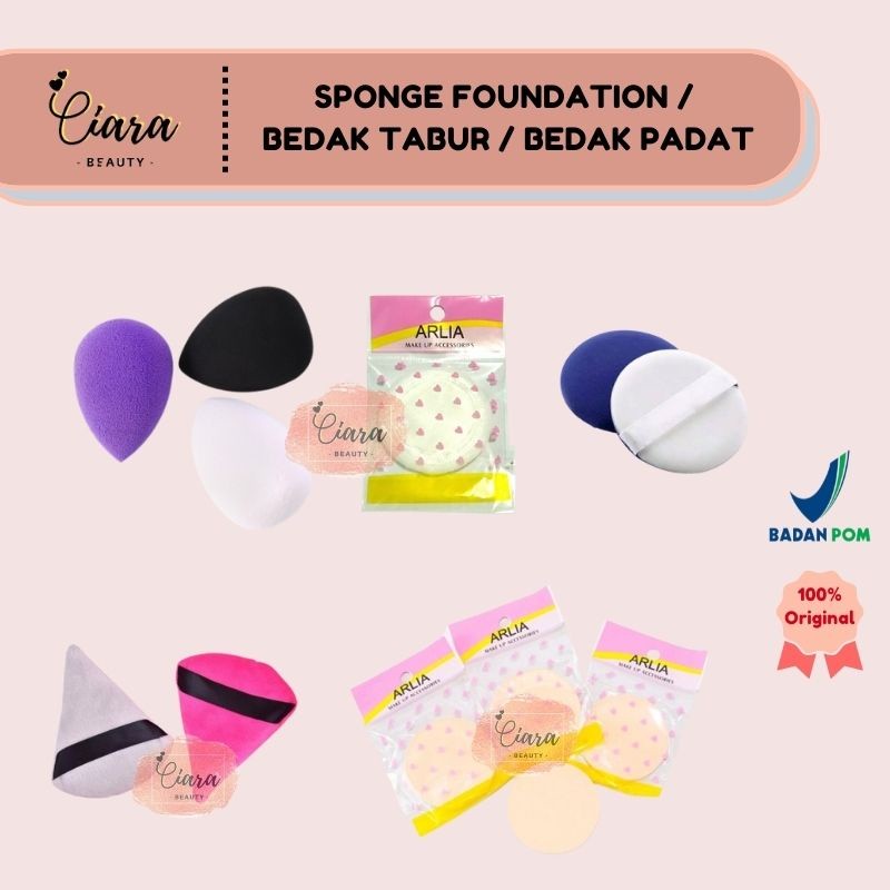 Spon isi 8 pcs Bedak Padat /Bedak Kering / Spon BB Cushion / Spon Bedak