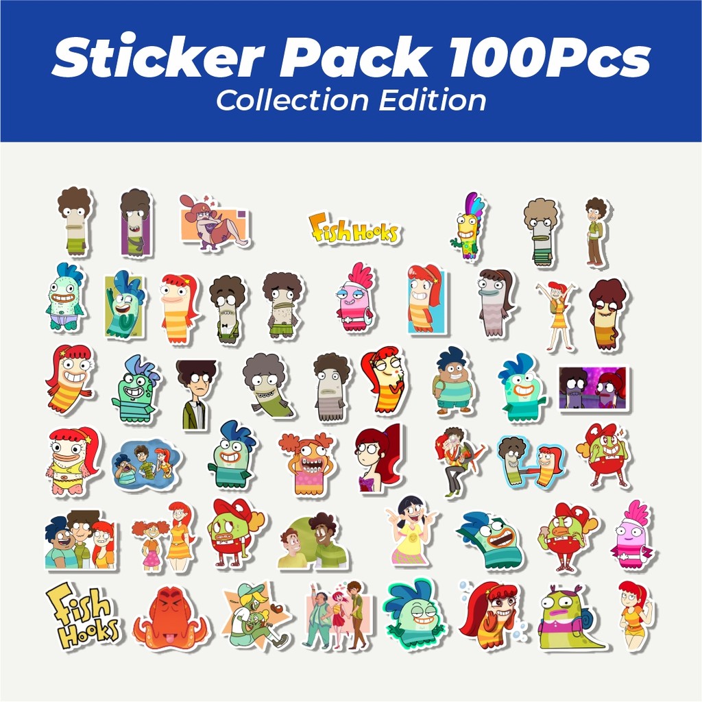 

Hot Sticker Kartun Fish Hooks Lucu Anti Air Stikers Berperekat Waterproof Sticker Decal Buat Motor Helm Buku Journal Koper Casing HP Laptop Botol Minum
