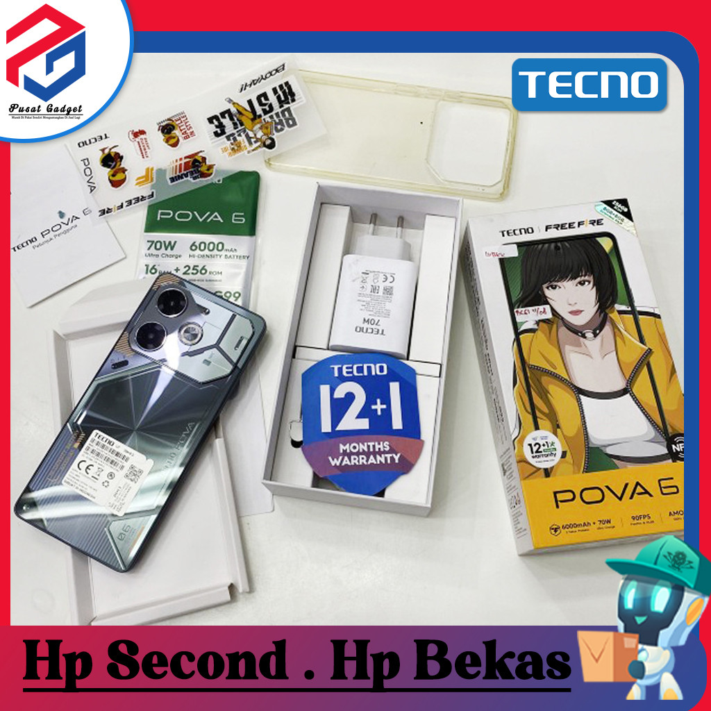 Tecno Pova 6 Ram 8/256GB | Ram 12/256GB Second Pusat Gadget